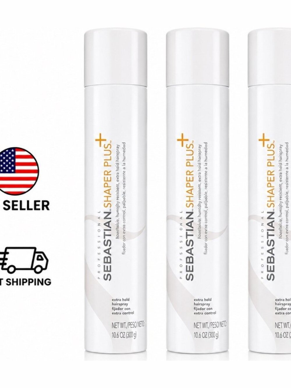 Sebastian Shaper Plus Extra Hold Hairspray 10.6 oz Duo Pack Set of 3